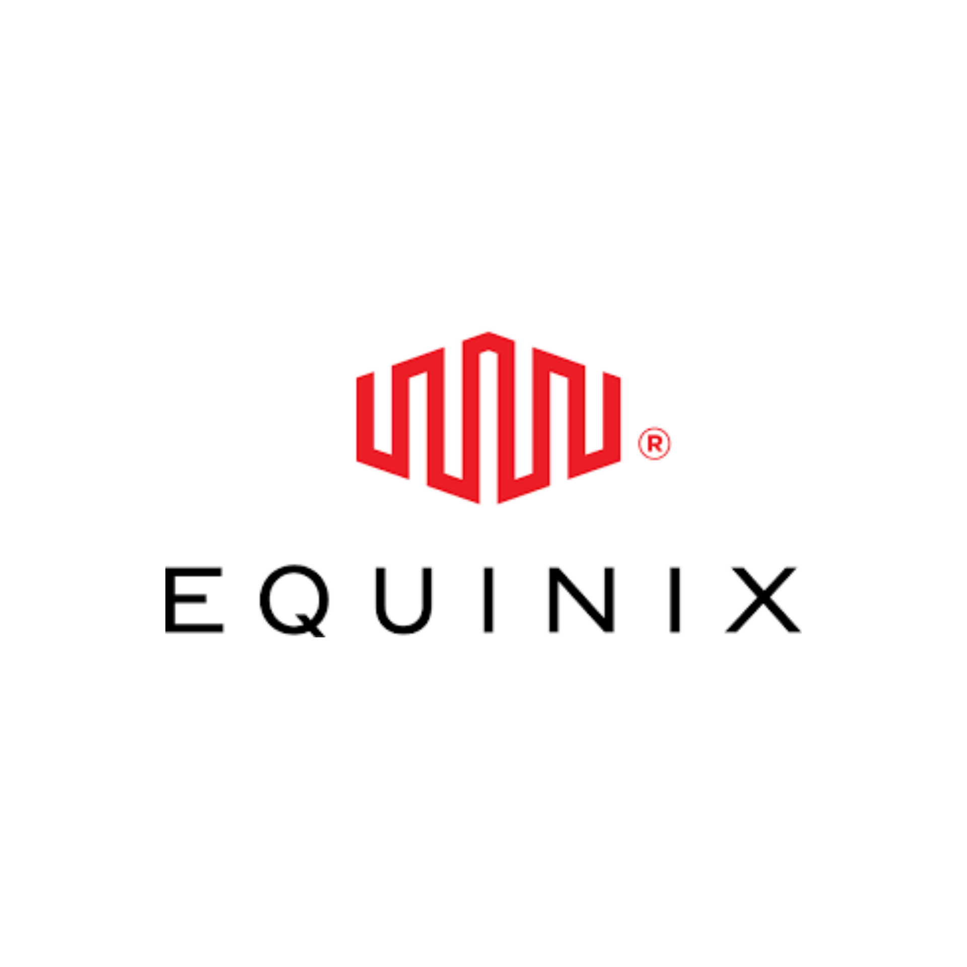 Equinix logo in red and black on a white background