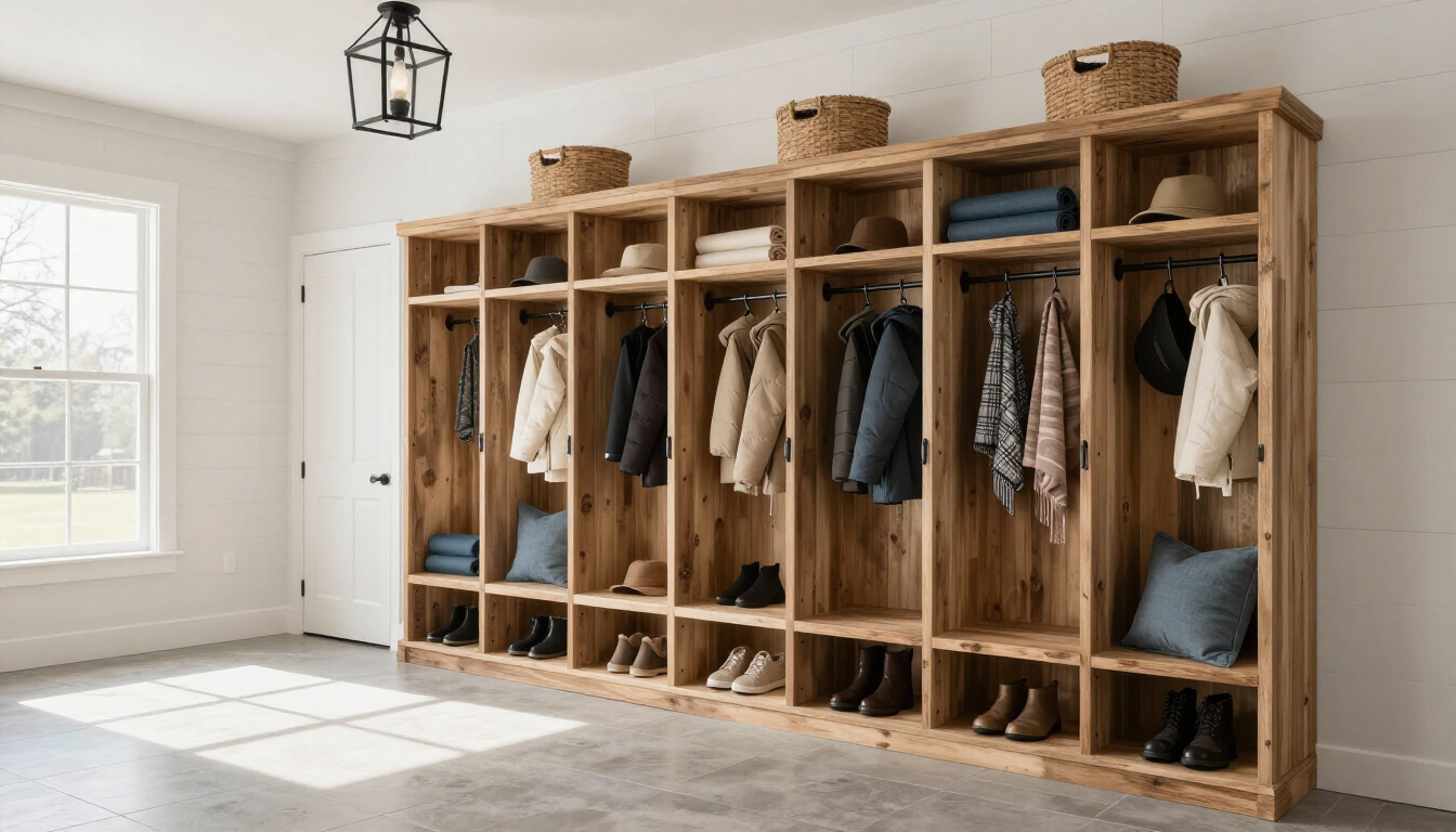 Efficient Mudroom Storage