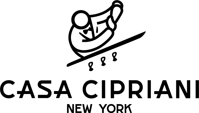A black and white logo for casa cipriani new york