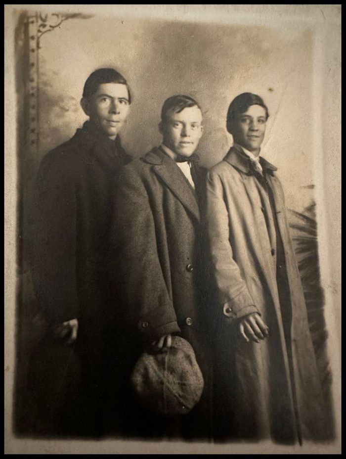 Joseph Francis Frick with 2 of his associates in the early days