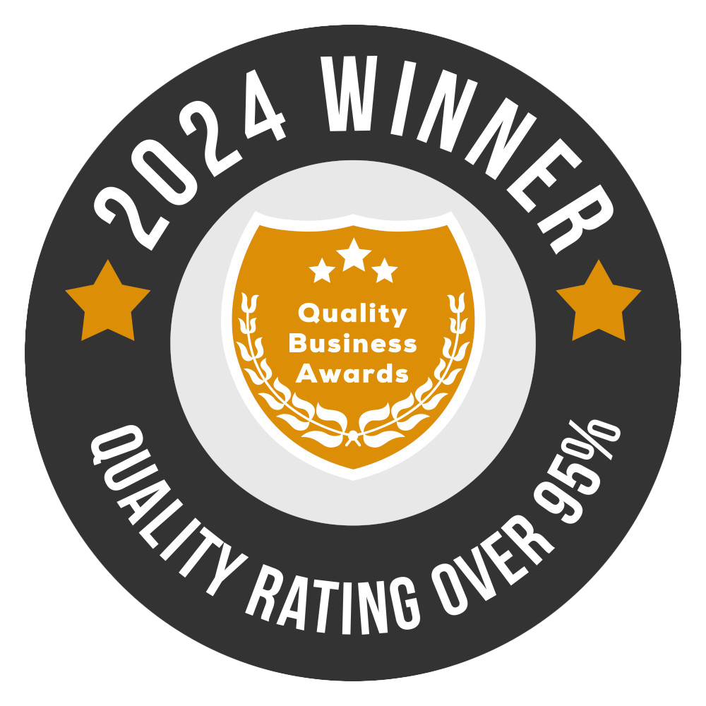 2024 Winner badge: Black circle with 