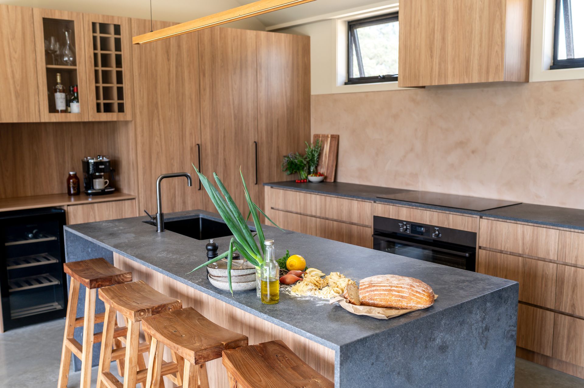 A Kitchen Under Construction With a Sink and a Window — Flow Kitchens in Taree South, NSW