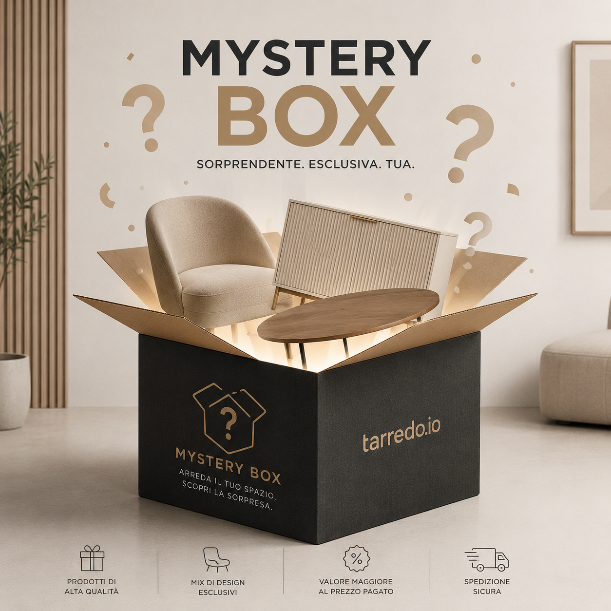 Mystery Box Tarredo con mobili e complementi d'arredo