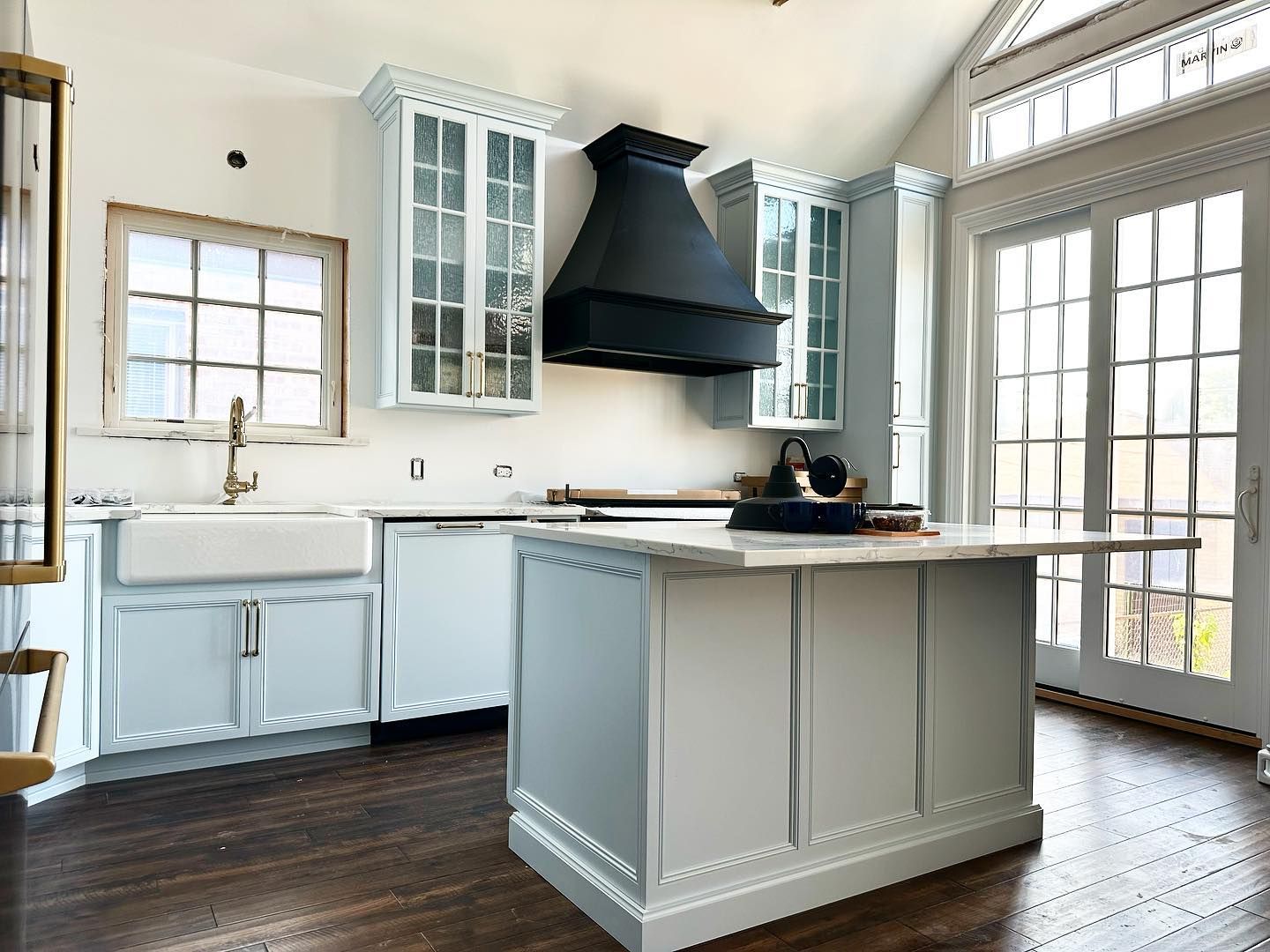 White Cabinets Black Countertops Broadview IL