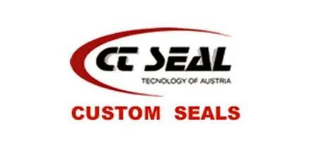 Logotipo de CT SEAL con el eslogan "TECNOLOGÍA DE AUSTRIA" y el texto "SELLOS PERSONALIZADOS" en rojo.