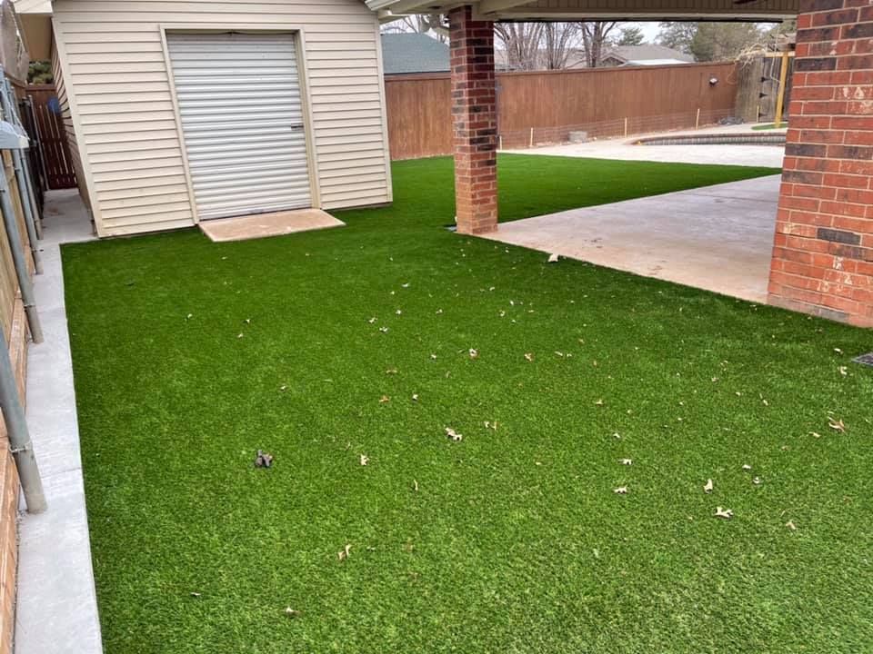 Backyard Astroturf - Lubbock, TX - Rocky's Construction