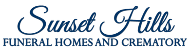 The logo for sample funeral home is shown on a white background.
