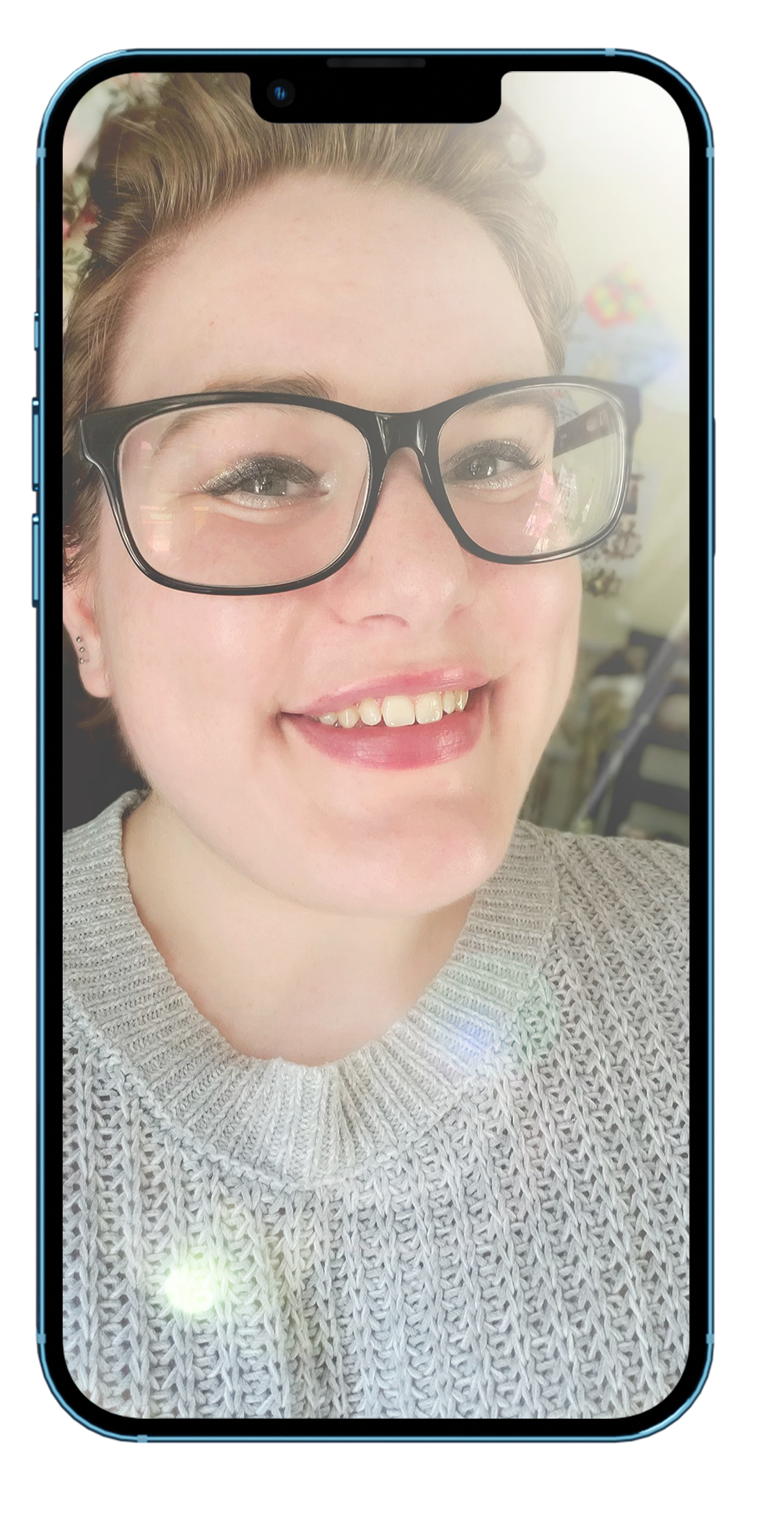 Phone with profile picture of Amanda Polnicki