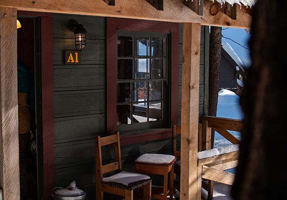 Cabin porch with