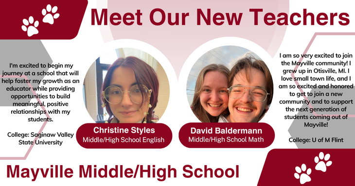 New Teachers
Christine Styles & David Baldermann