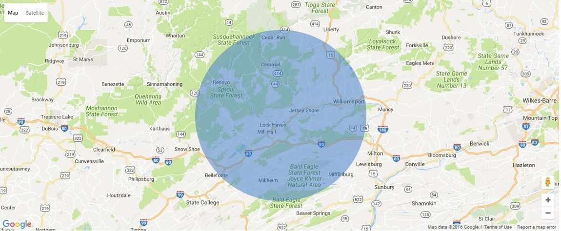 Map — Lock Haven, PA — Love Disposal, Inc. Map — Lock Haven, PA — Love Disposal, Inc.