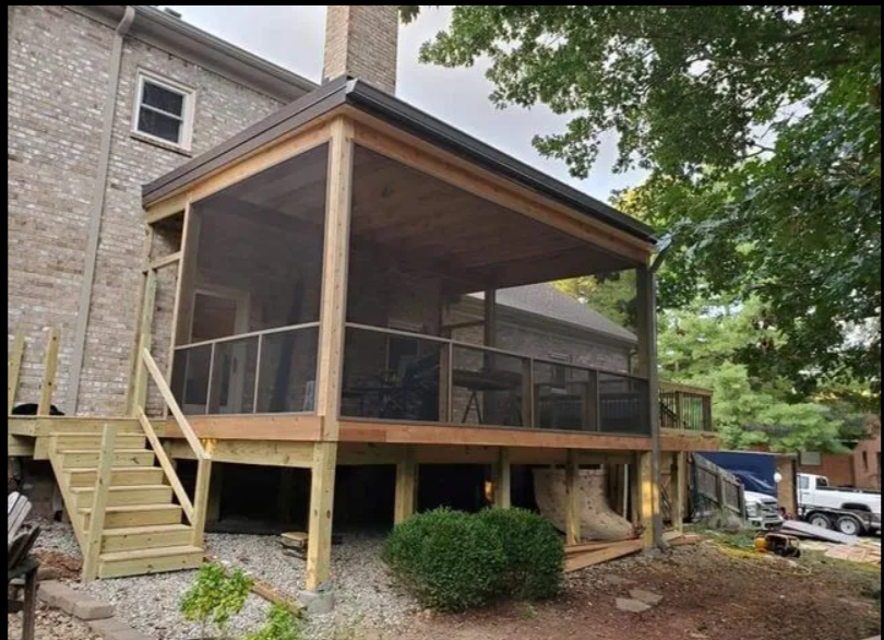 House with Wooden Deck