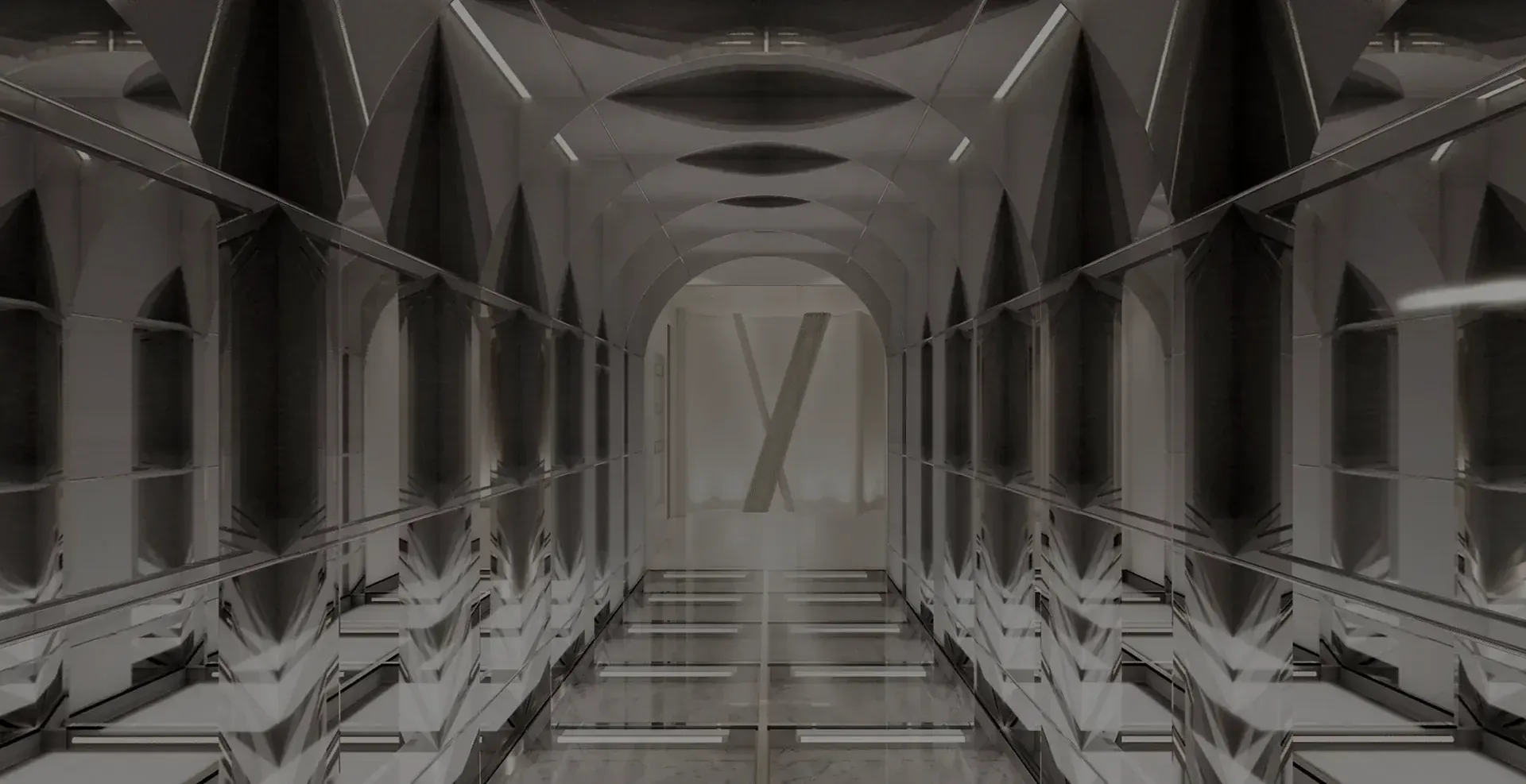 Arched entrance corridor at Yaan Clinic
