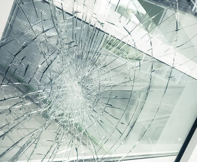 broken glass window