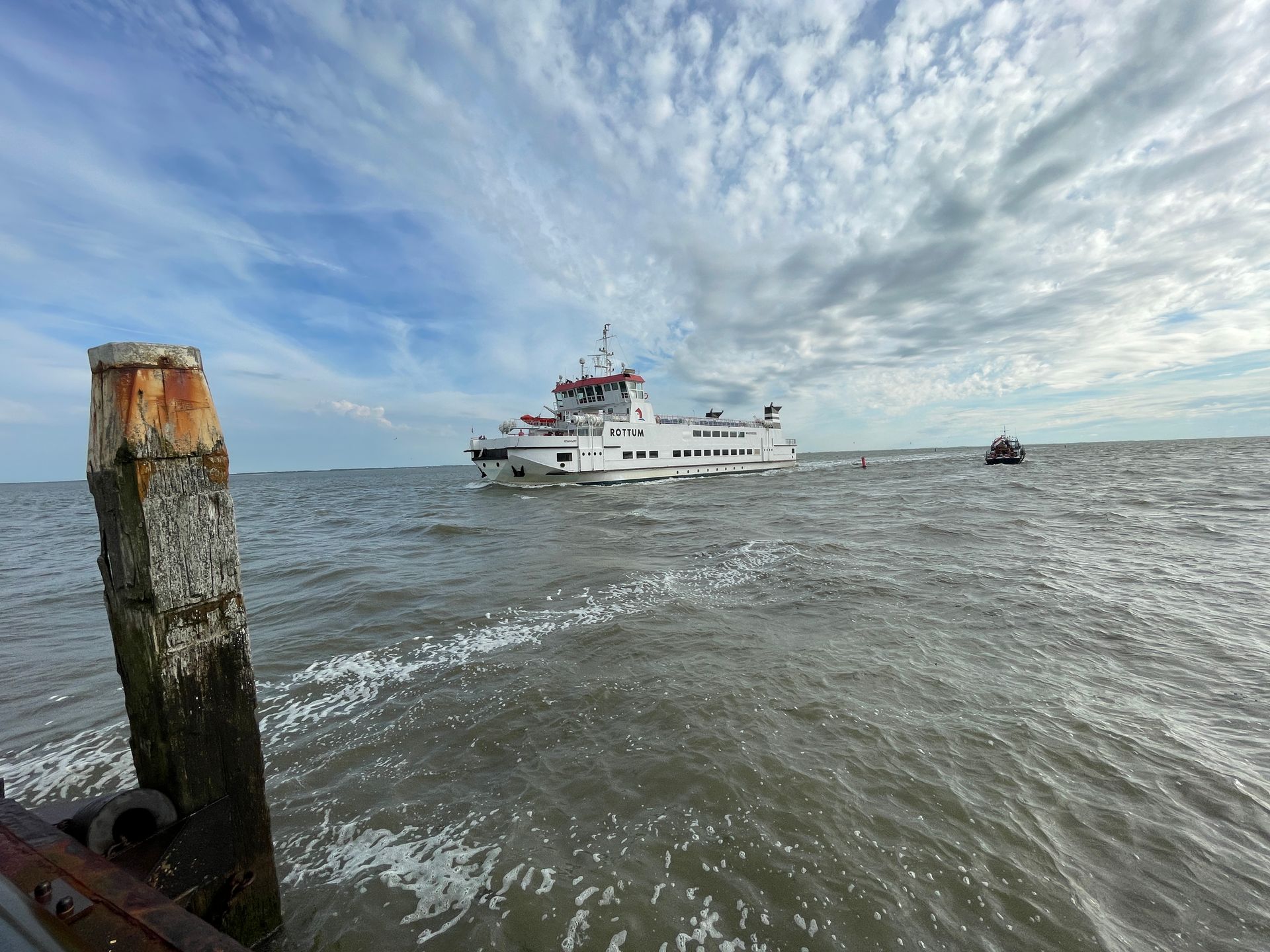 vakantie begint al op de boot