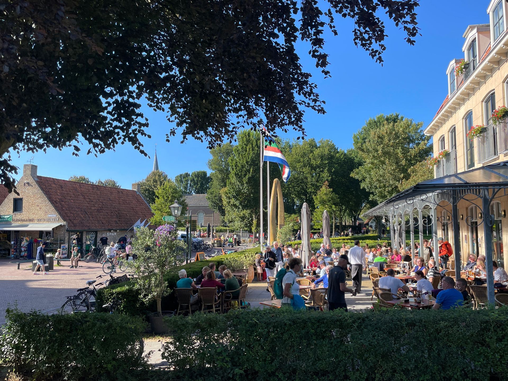 gezellig dorp met leuke terrasjes
