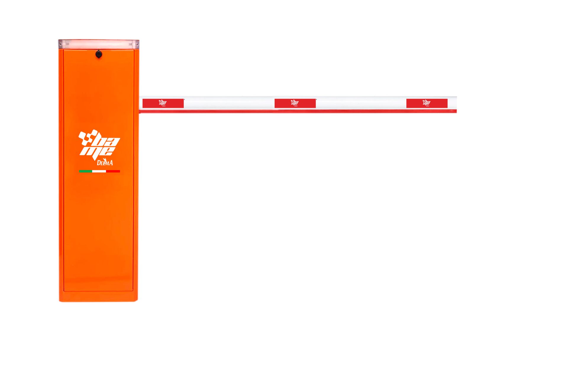 Barrera electromecánica brushless 36Vac para uso industrial en accesos de hasta 8m