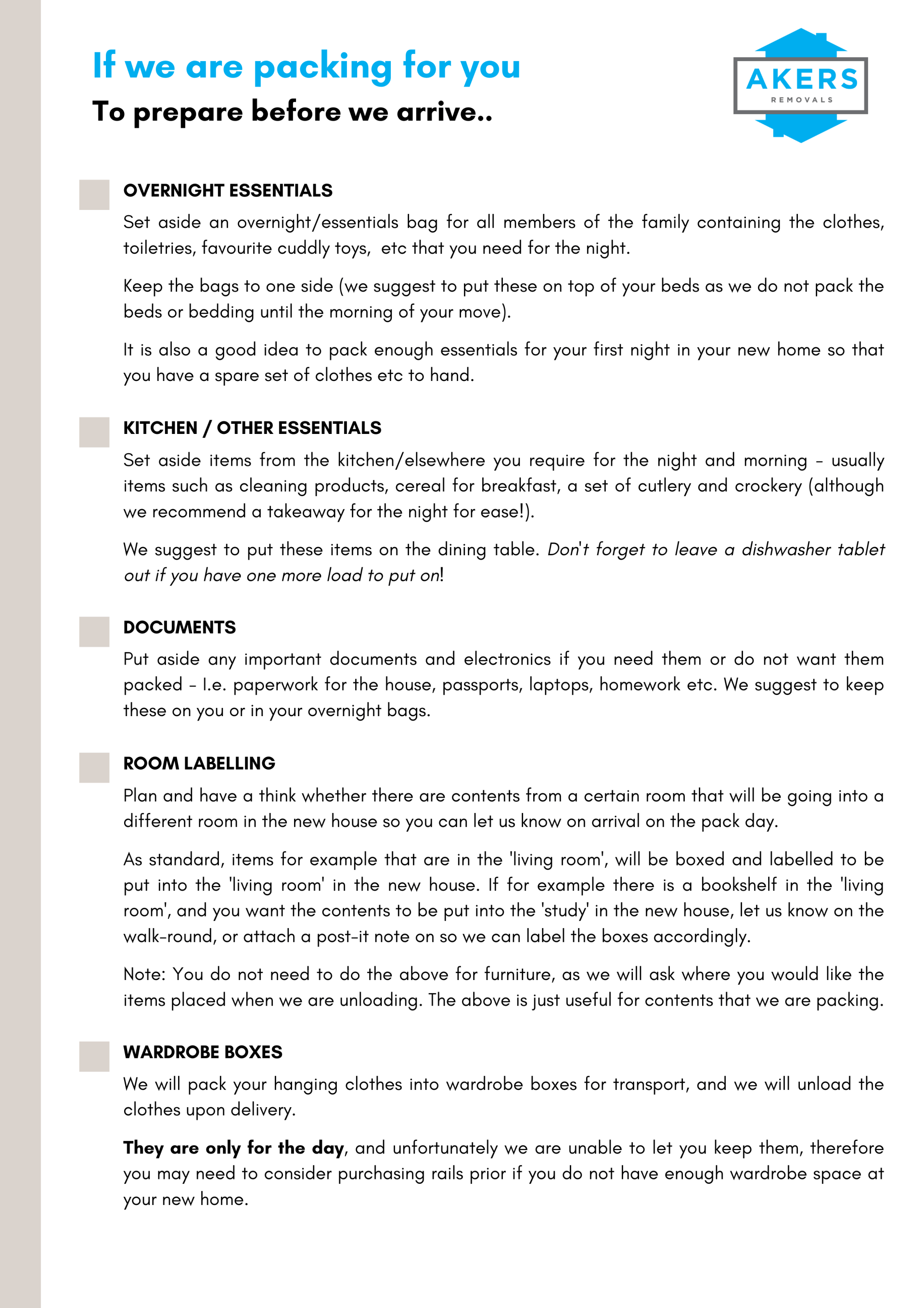 Akers packing guide Akers packing guide