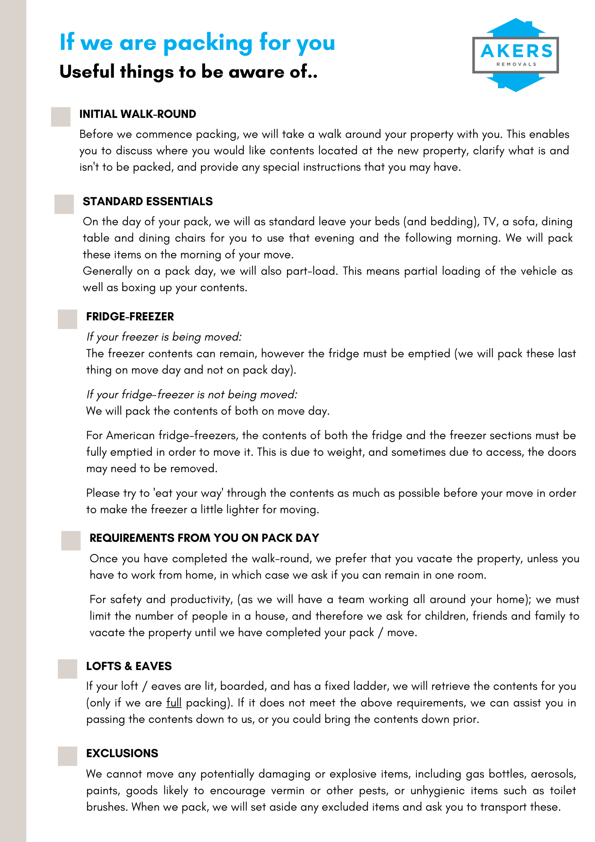 Akers packing guide Akers packing guide