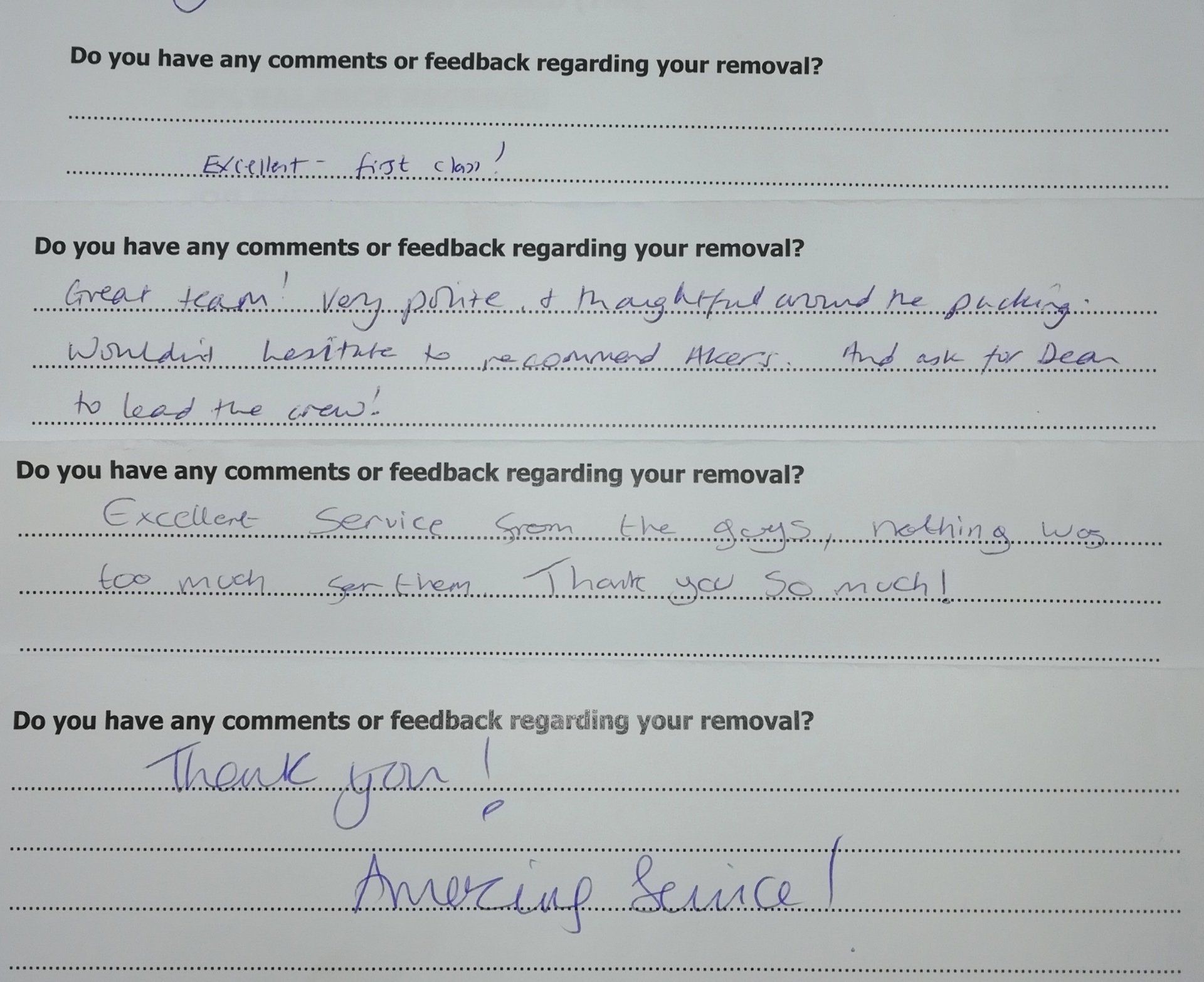 Removals Reviews
