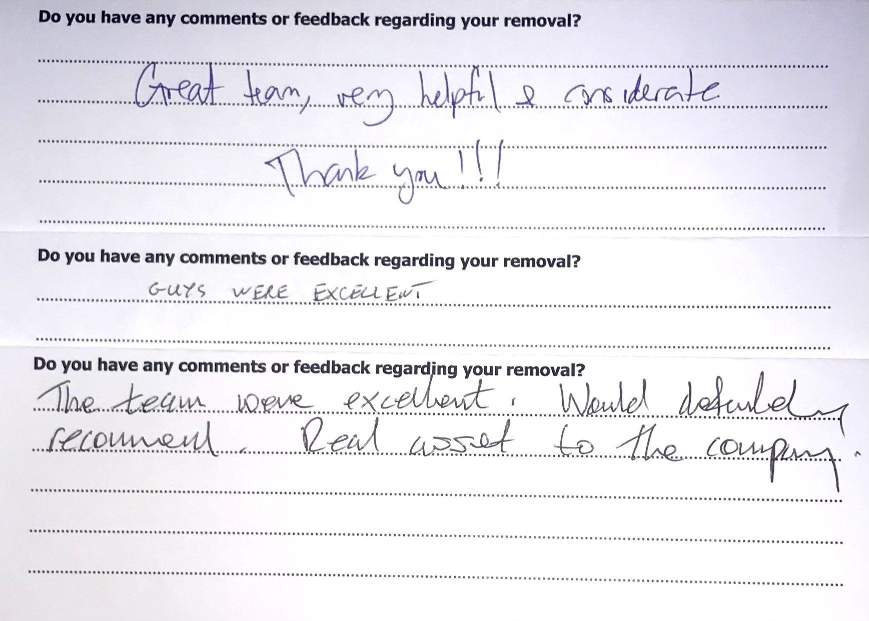Removal reviews