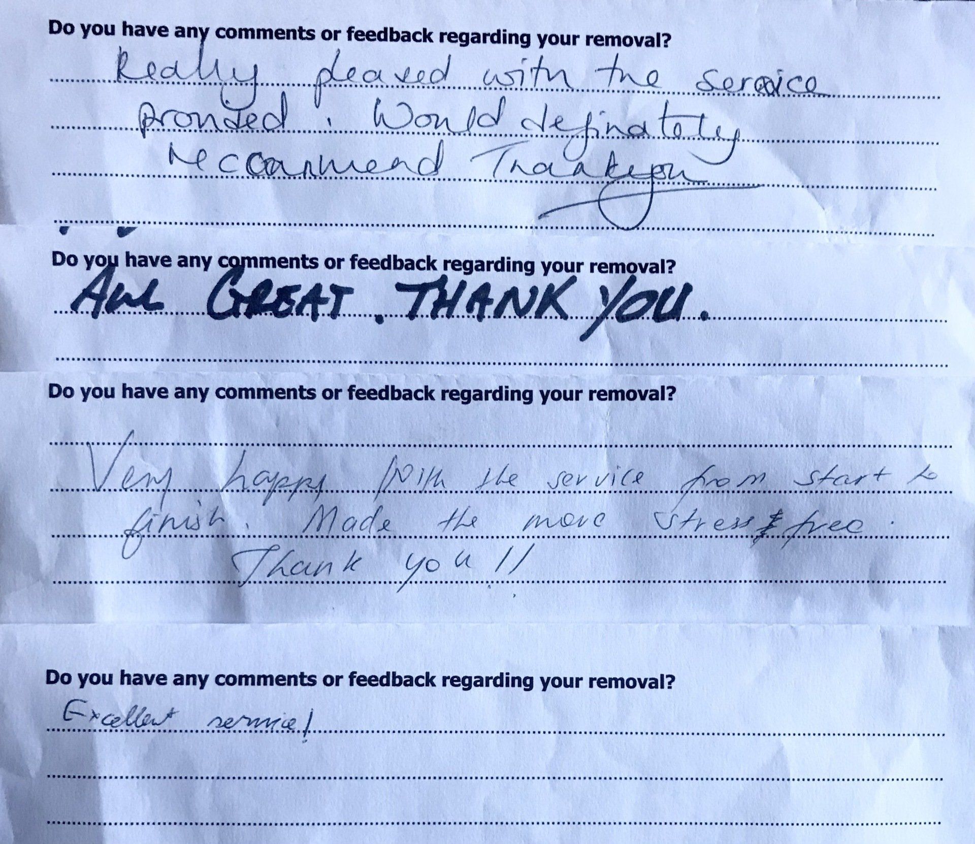Removal reviews