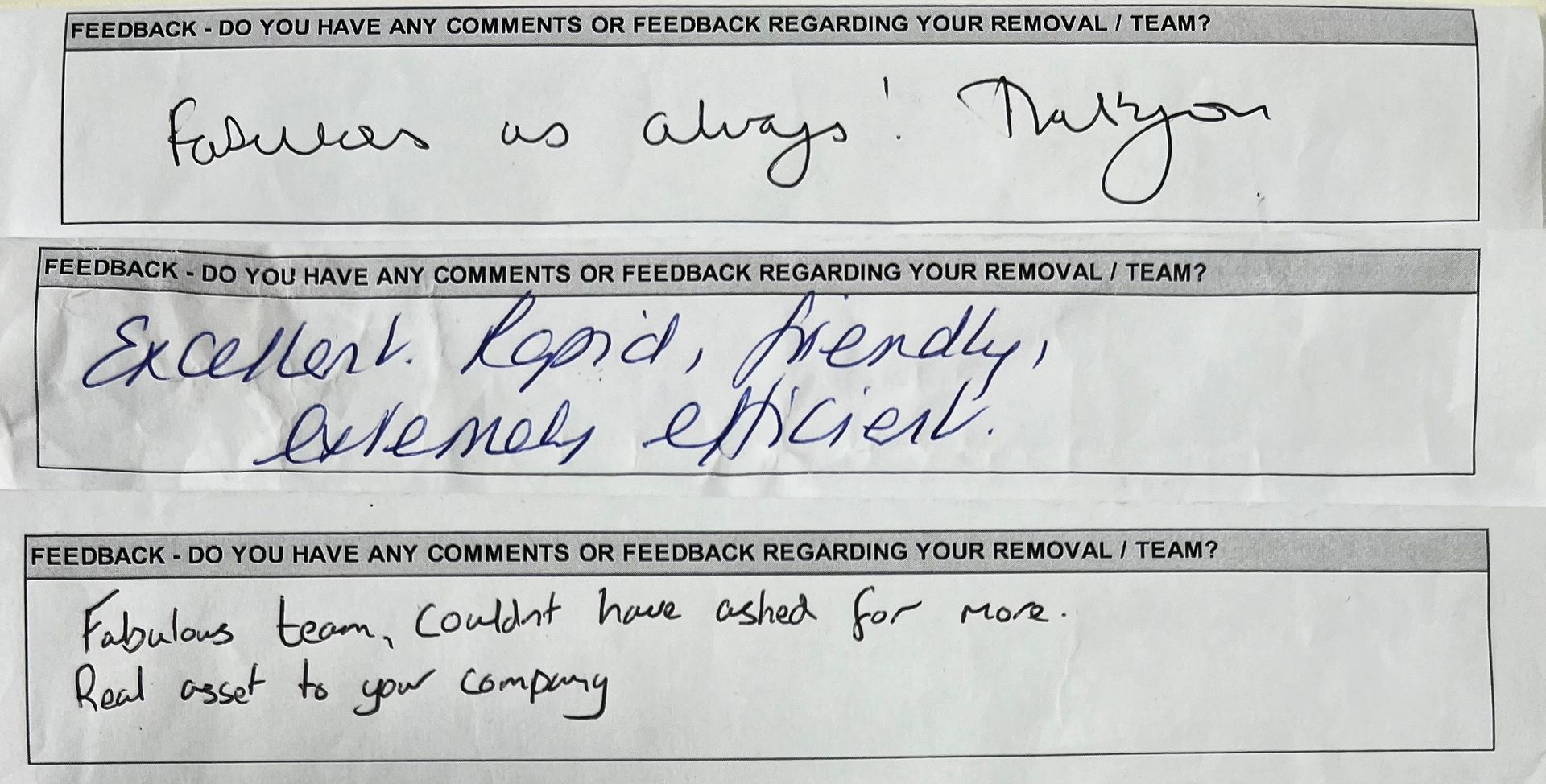 Removals Reviews