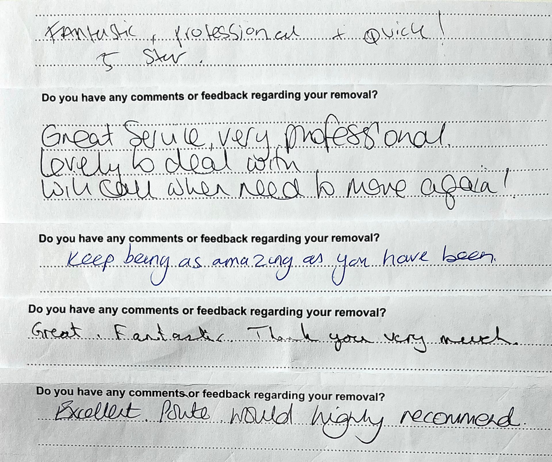 Removal Reviews