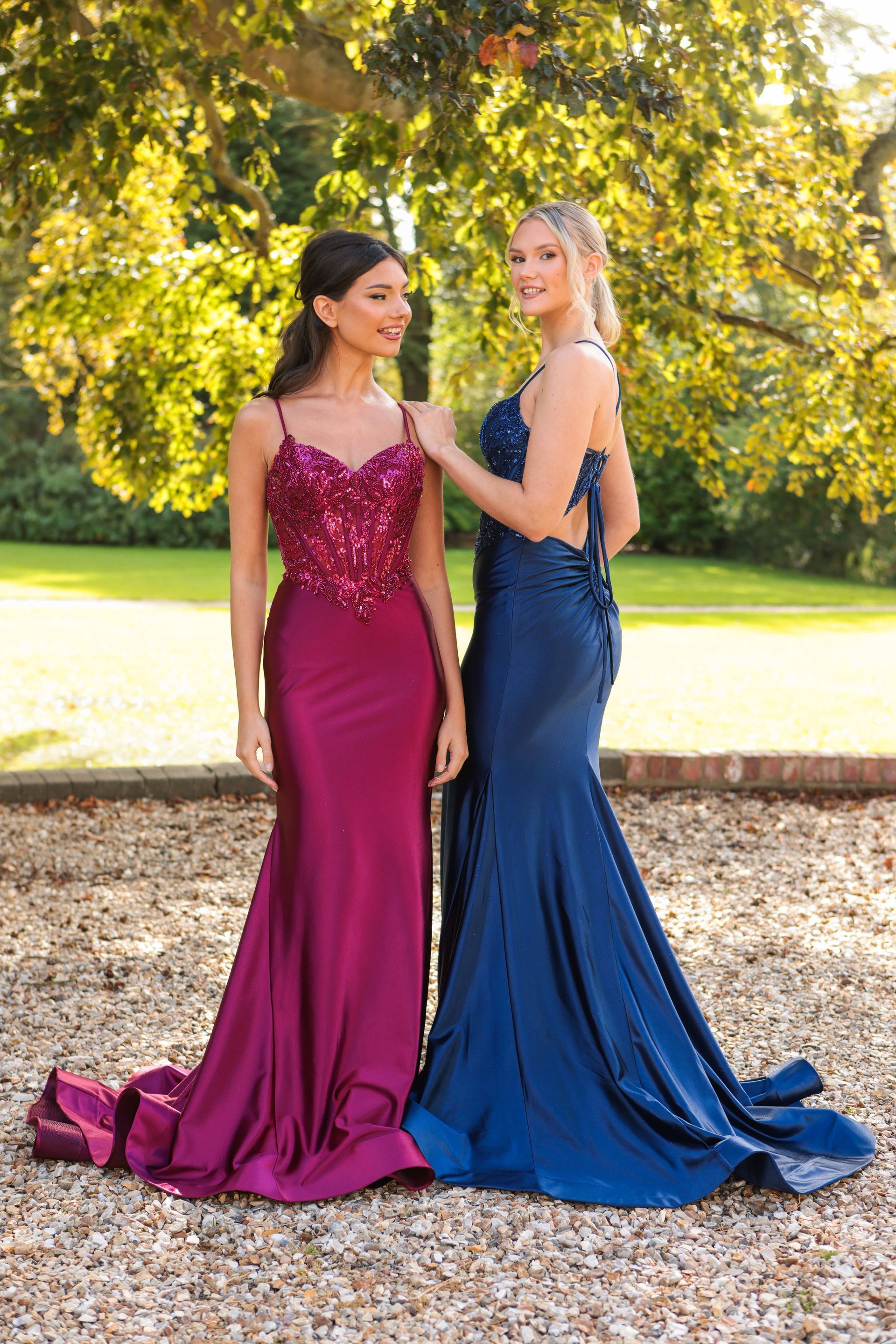 Navy and Burgundy