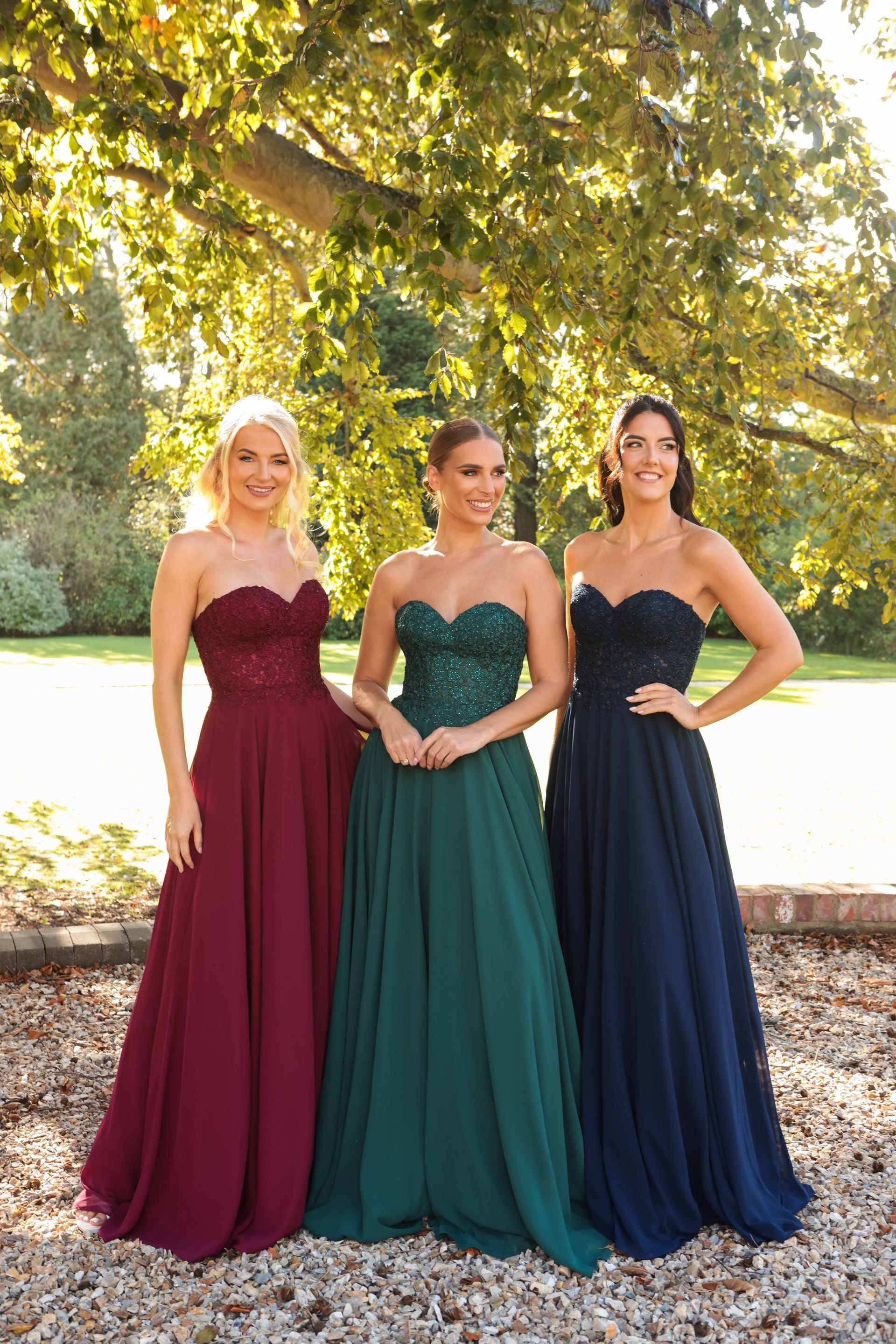 Green, Burgundy, and Navy