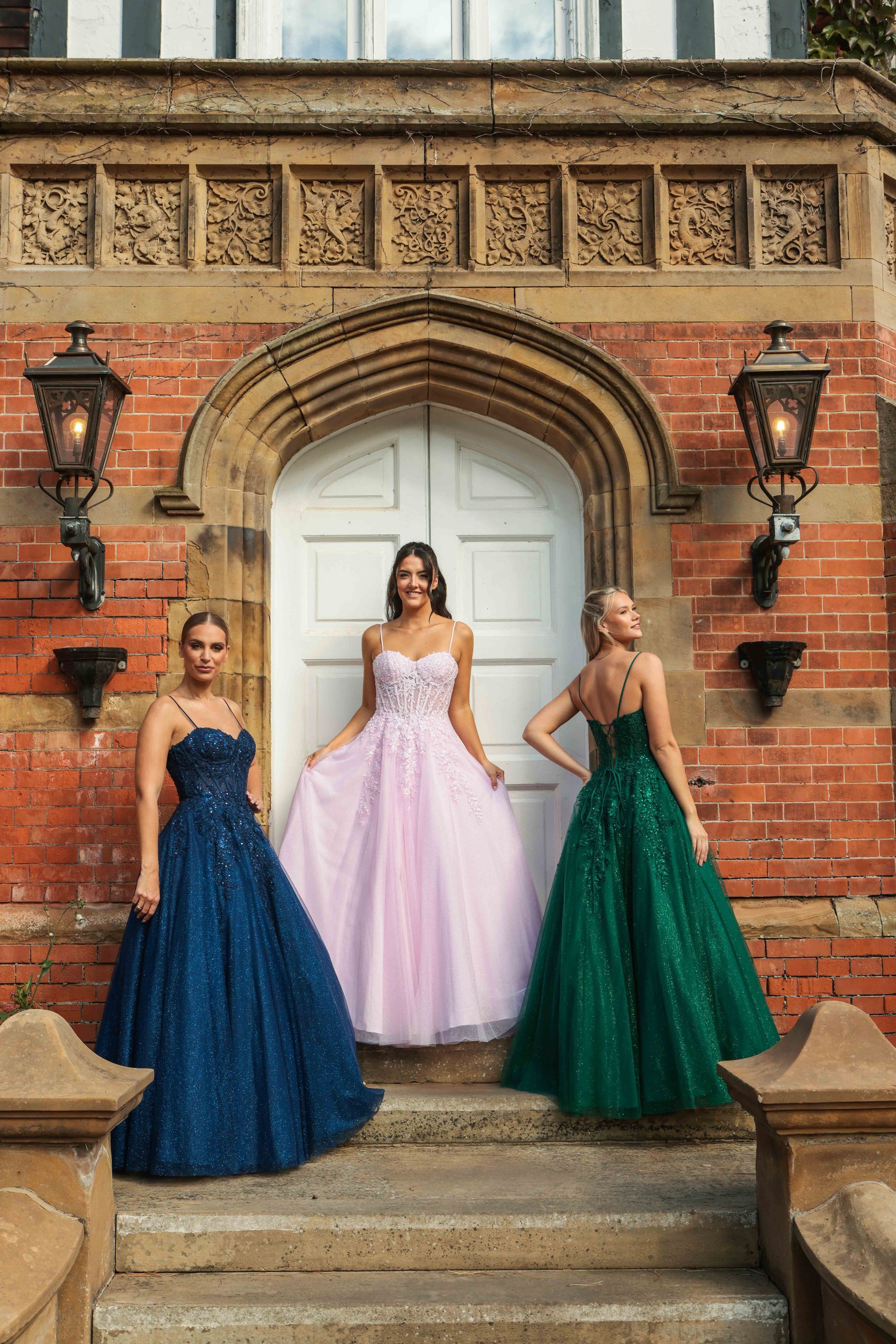 Pink, Navy, and Green