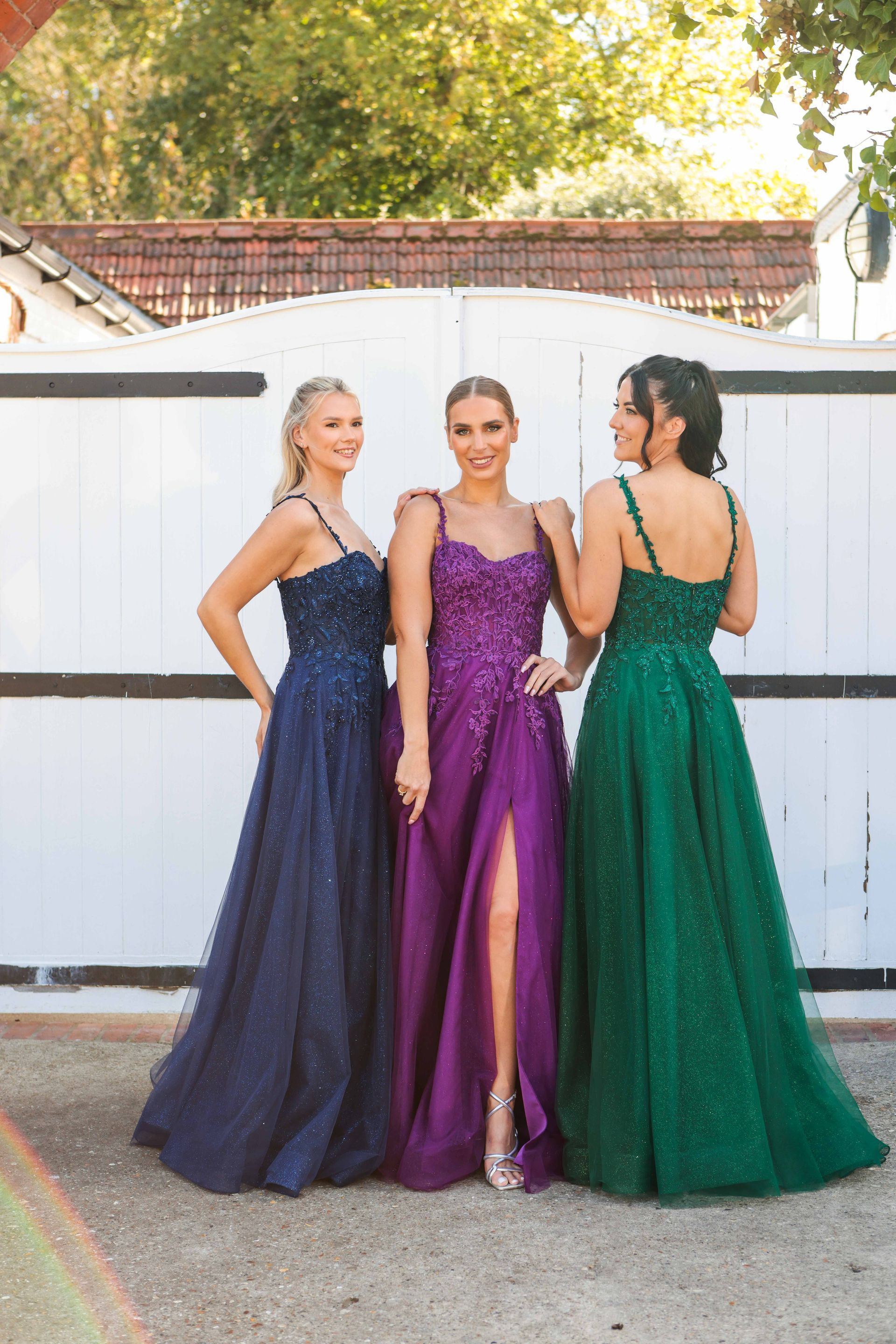 Green, Purple, and Navy