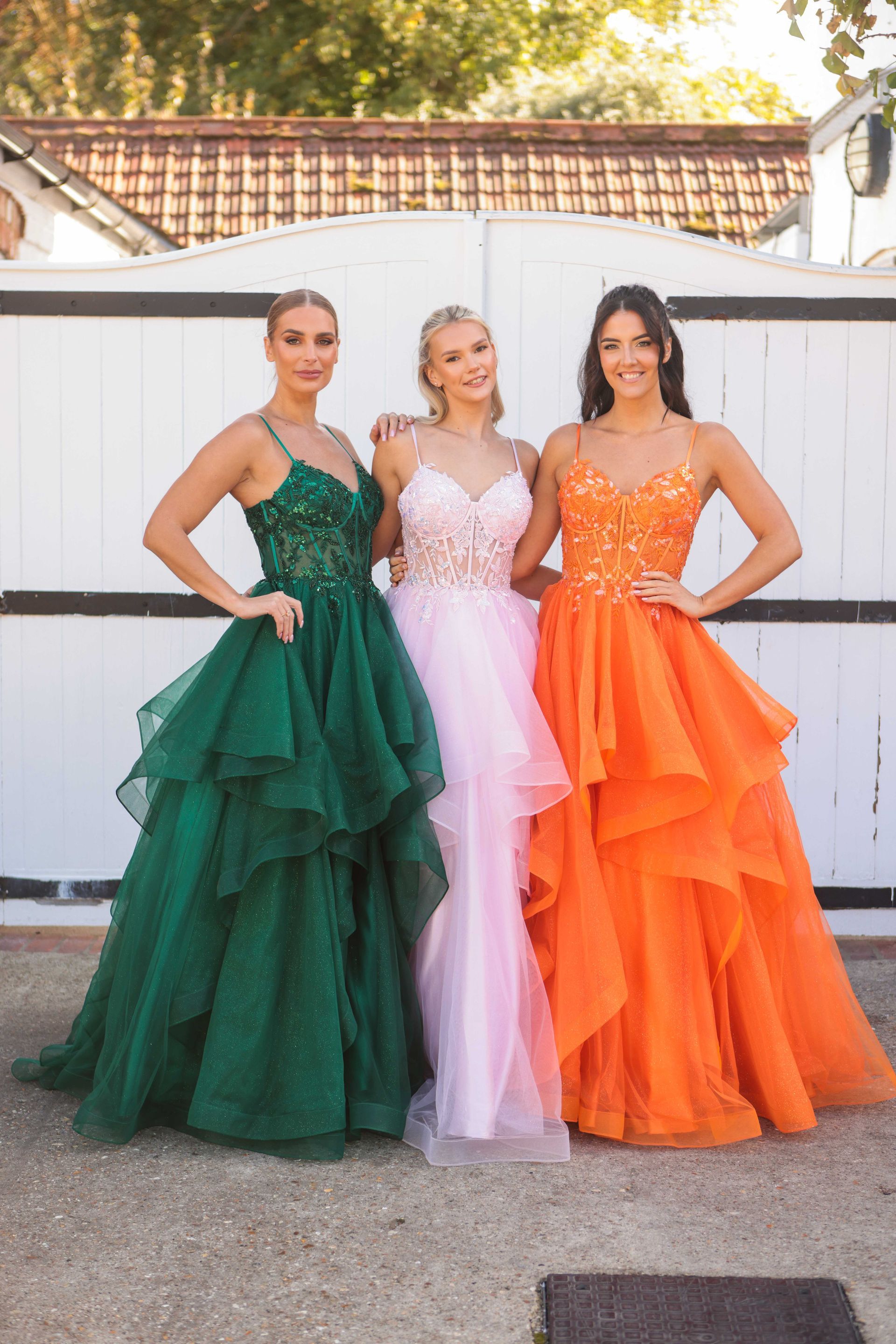 Green, Pink, and Orange