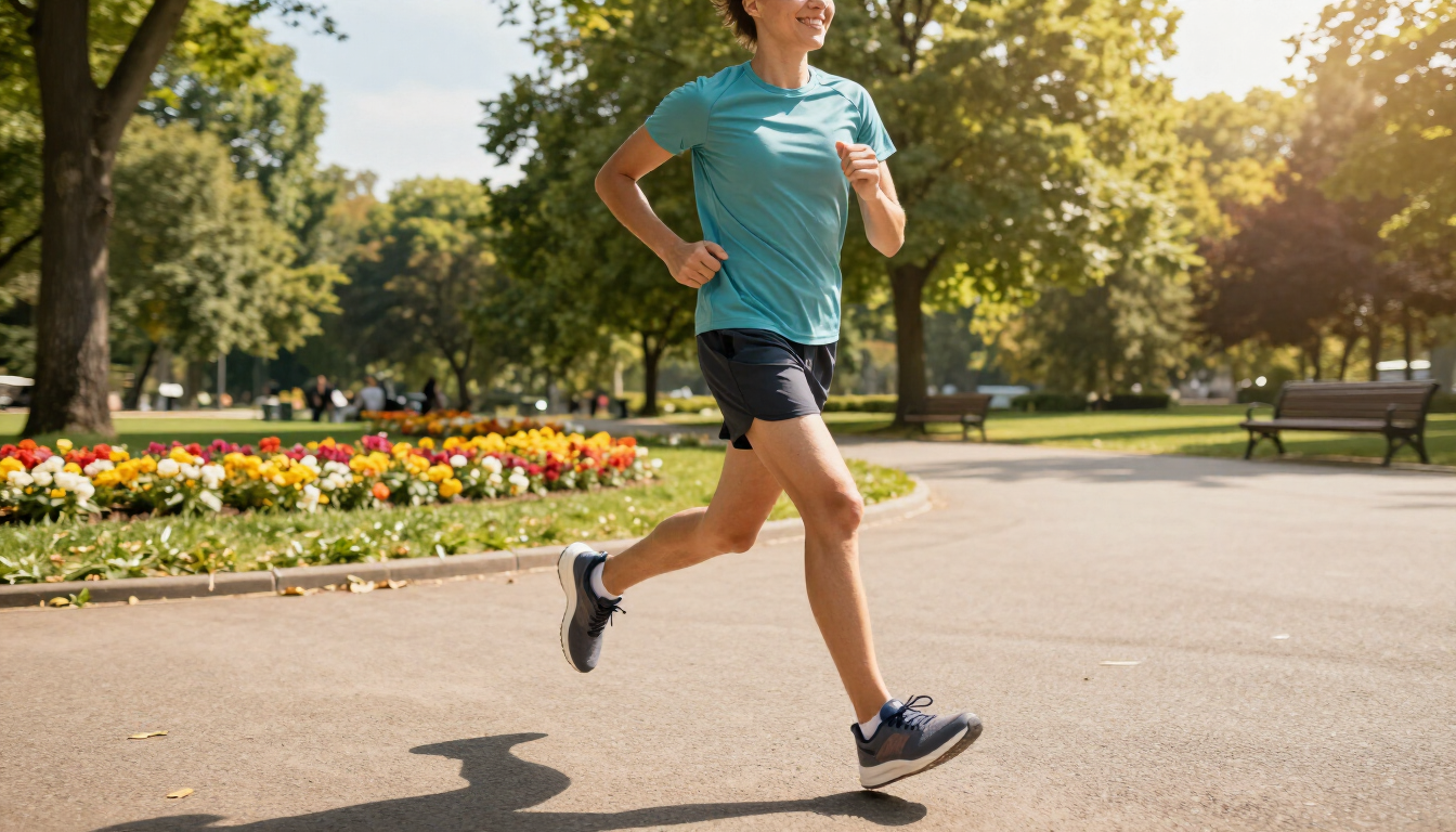 Active person running