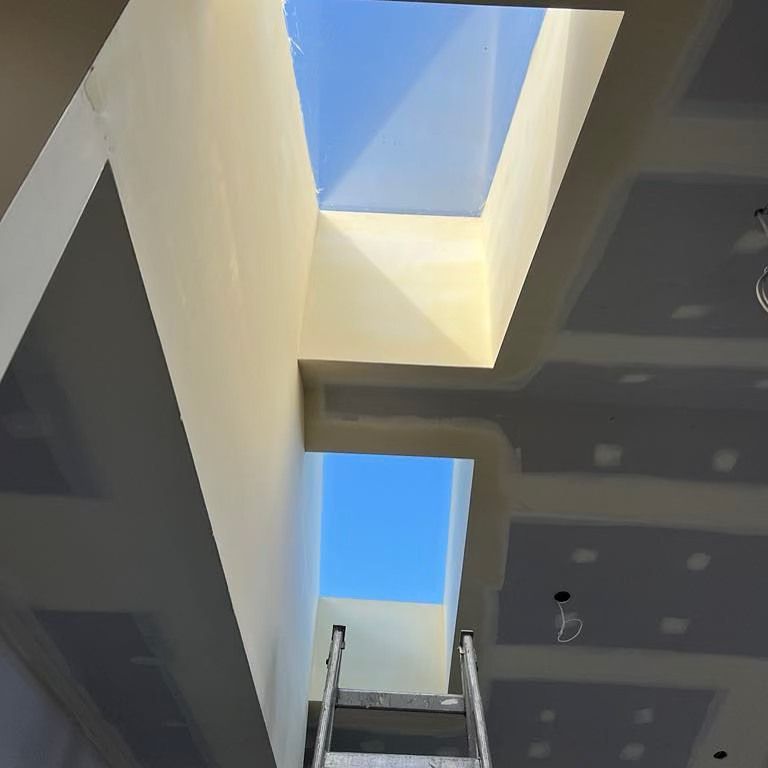 Plastering work completed in a residential interior with smooth gyprock walls and a clean professional finish. Newcastle NSW