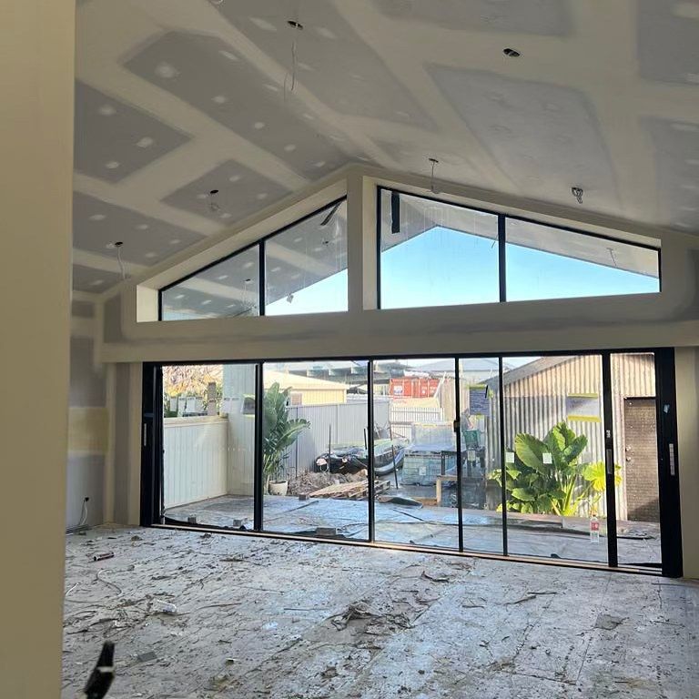Plastering work completed in a residential interior with smooth gyprock walls and a clean professional finish. Newcastle NSW
