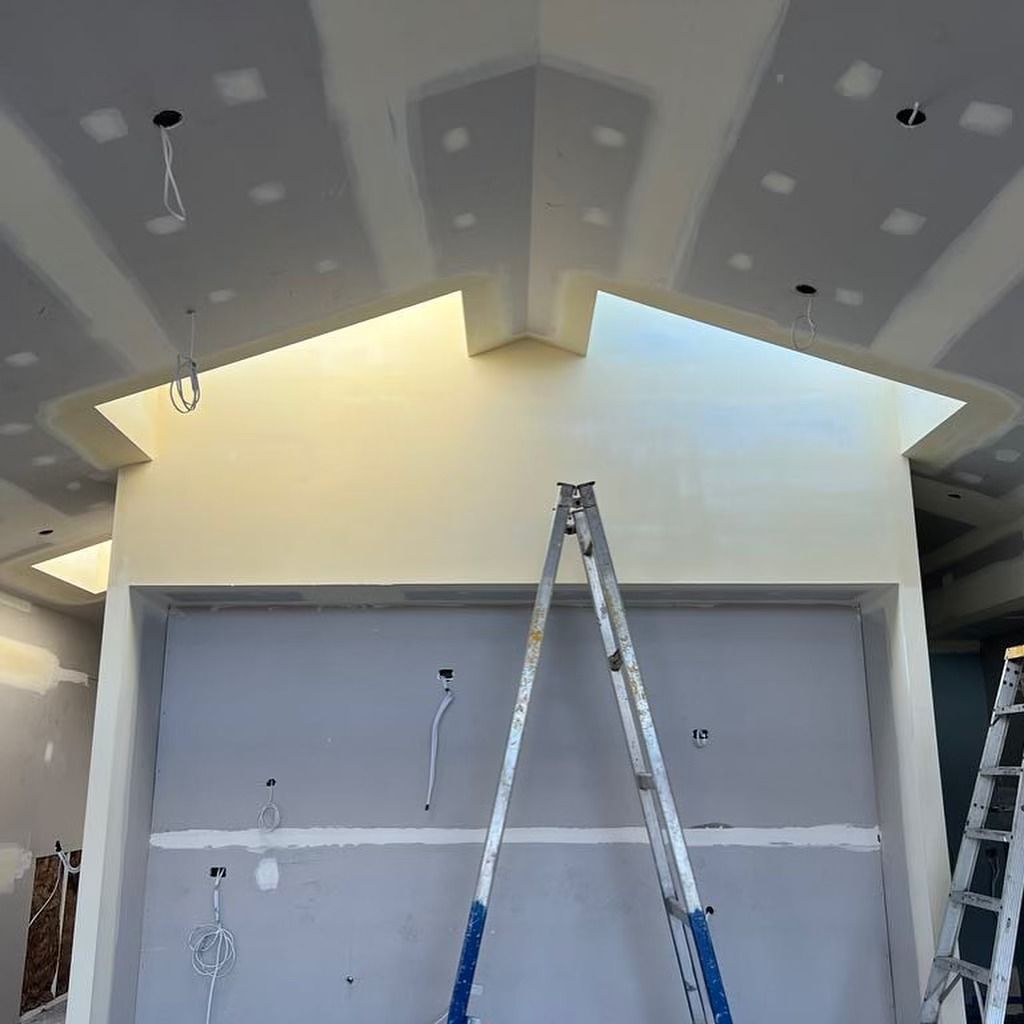 Plastering work completed in a residential interior with smooth gyprock walls and a clean professional finish - Newcastle NSW
