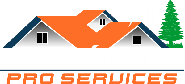 Hernandez Pro Services logo with orange and navy house roofs and a green tree above the text