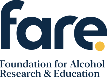 The logo for the Foundation for Alcohol Research & Education (FARE), featuring the text