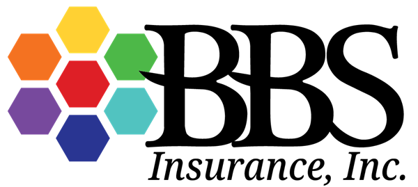 BBS Insurance, Inc. logo with multicolored hexagons and black text