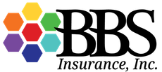 BBS Insurance, Inc. logo with multicolored hexagons and black text