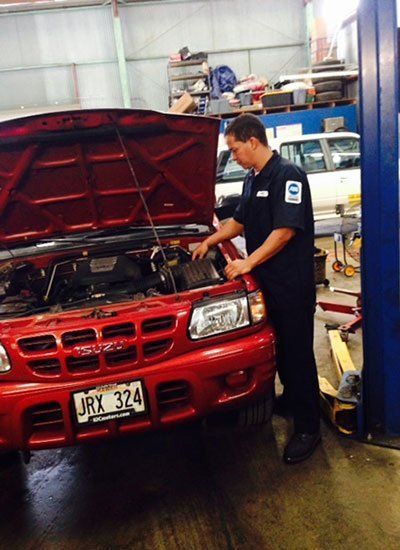 Checking The Car Engine