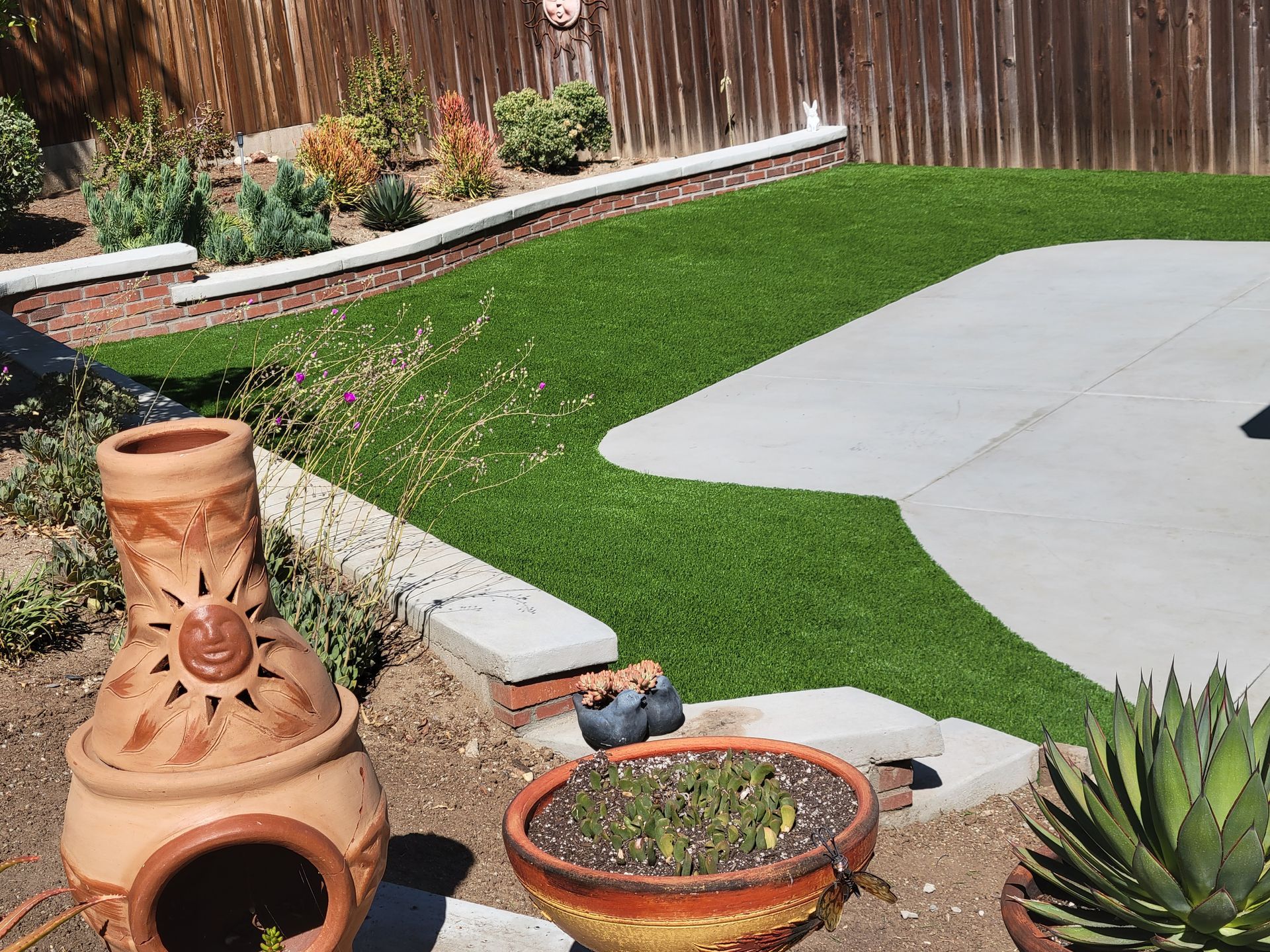Pet turf in back yard La habra