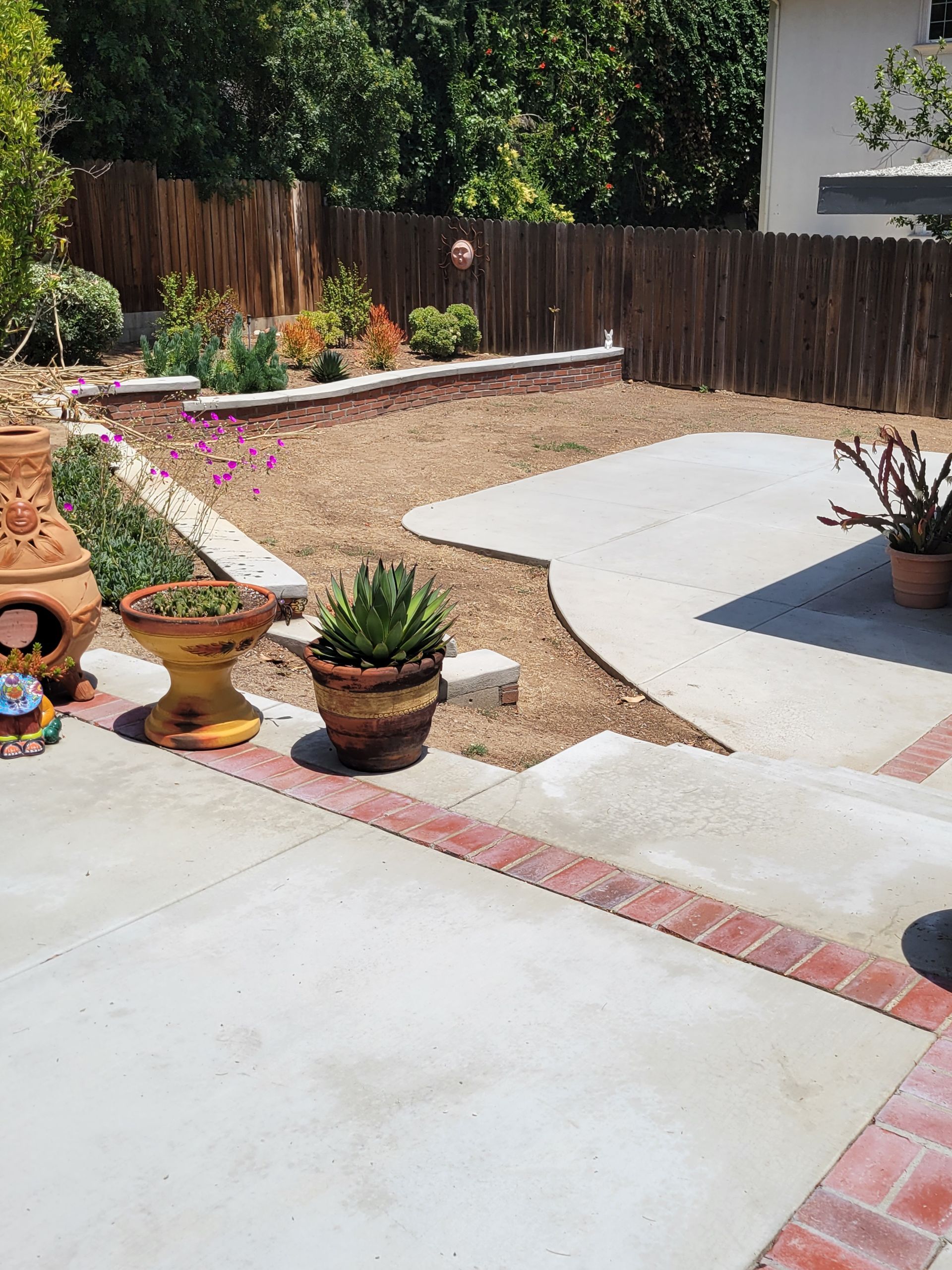 DIrt in back yard Whittier
