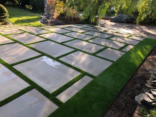 artificial grass yard border