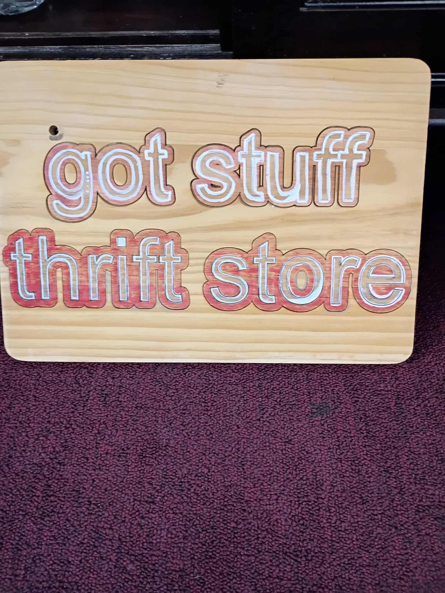 Wooden sign with