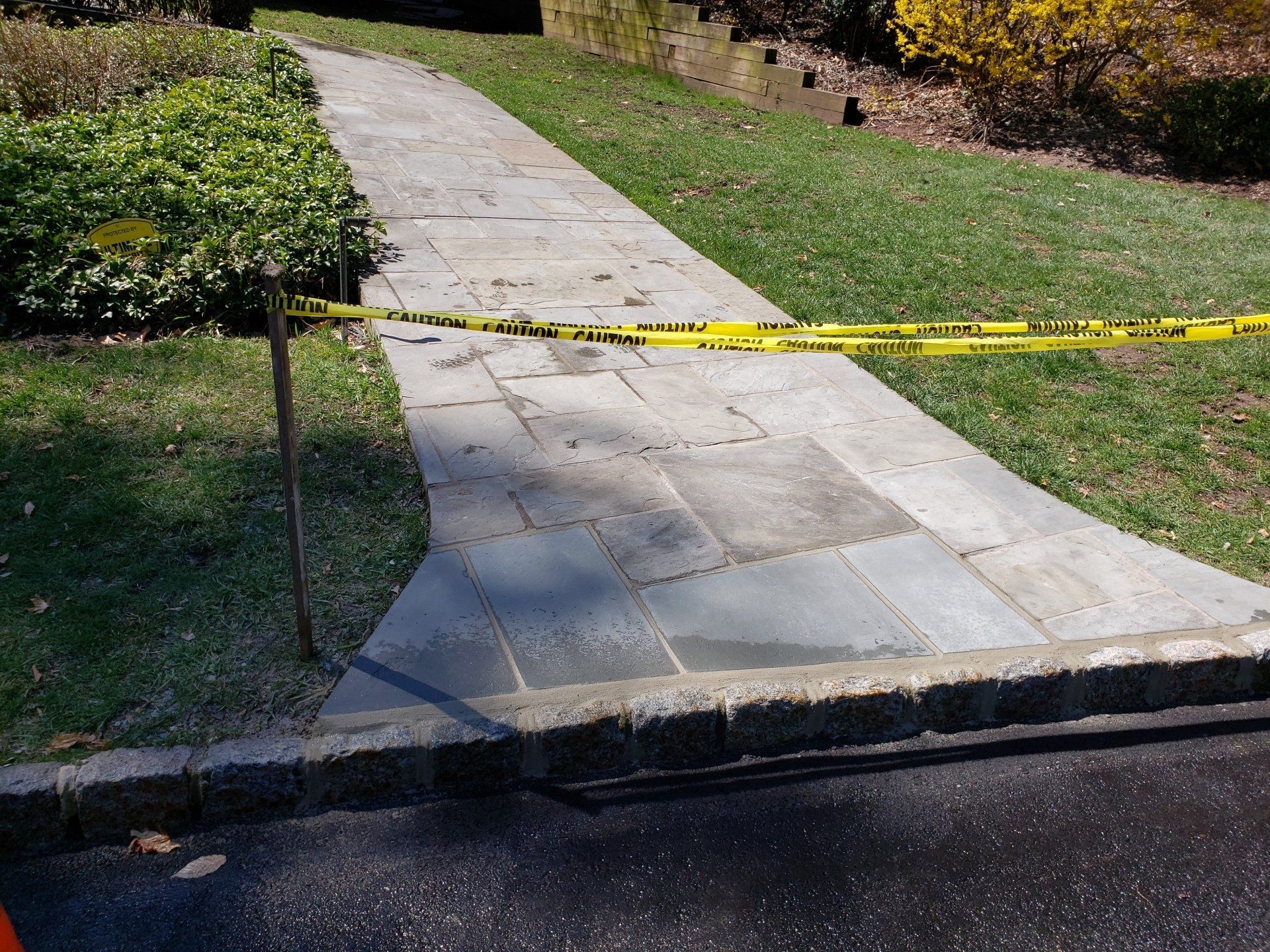 A sidewalk, after photo.