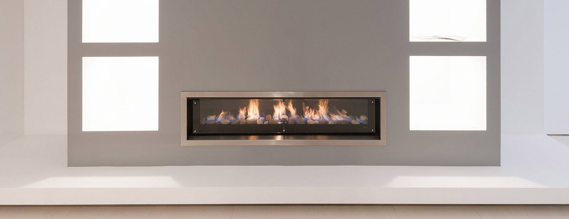 A Fireplace Is Built Into A Wall In A Living Room — PalmAir Heating & Cooling Specialists In Wagga Wagga, NSW