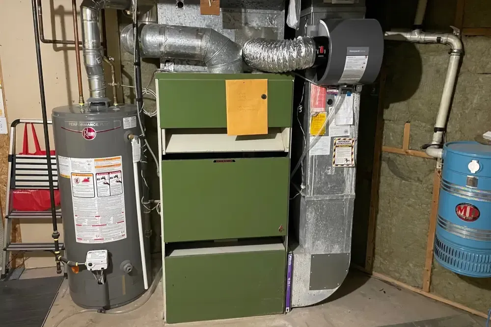 An old furnace in need of replacement