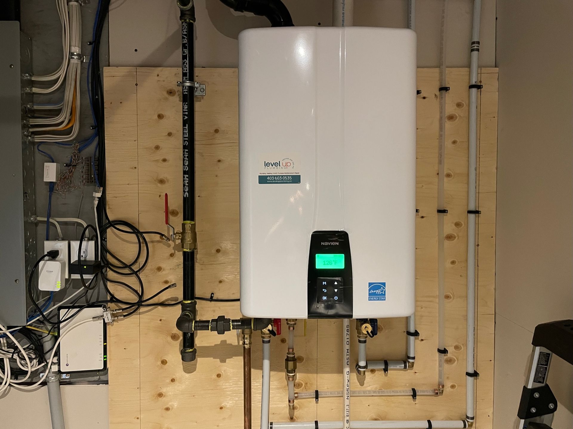 Tankless Water Heater installed by Level Up
